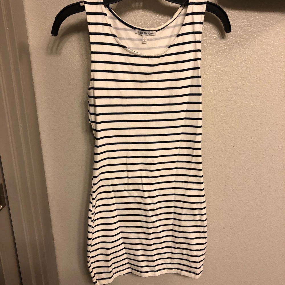 Charlotte Russe Cutout Bodycon Striped Dress